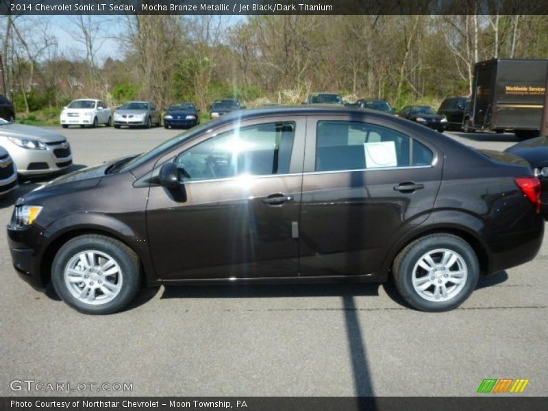 Mocha Bronze Metallic / Jet Black/Dark Titanium 2014 Chevrolet Sonic LT Sedan