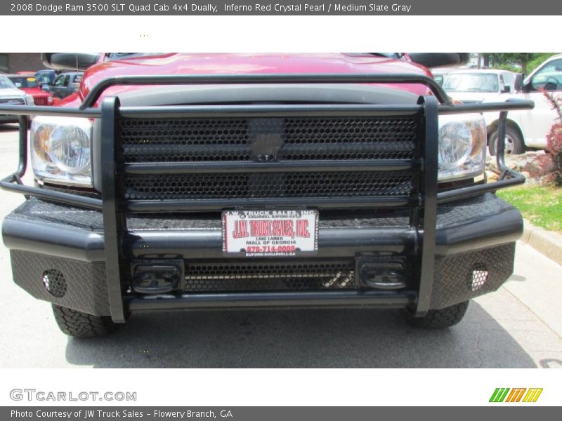 Inferno Red Crystal Pearl / Medium Slate Gray 2008 Dodge Ram 3500 SLT Quad Cab 4x4 Dually