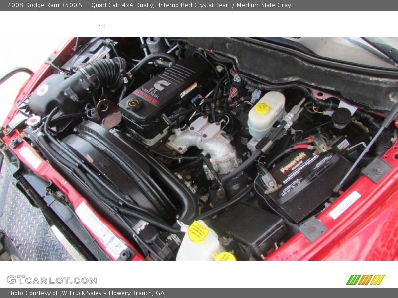 Inferno Red Crystal Pearl / Medium Slate Gray 2008 Dodge Ram 3500 SLT Quad Cab 4x4 Dually