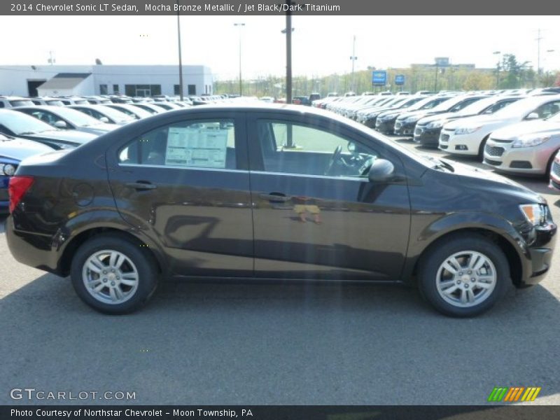 Mocha Bronze Metallic / Jet Black/Dark Titanium 2014 Chevrolet Sonic LT Sedan