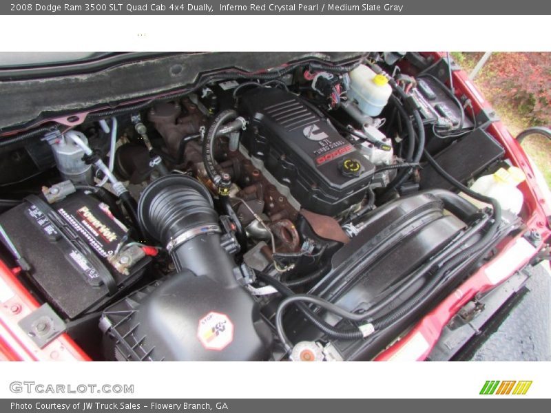 Inferno Red Crystal Pearl / Medium Slate Gray 2008 Dodge Ram 3500 SLT Quad Cab 4x4 Dually