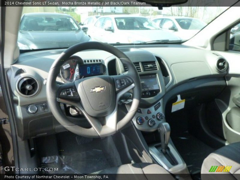 Mocha Bronze Metallic / Jet Black/Dark Titanium 2014 Chevrolet Sonic LT Sedan