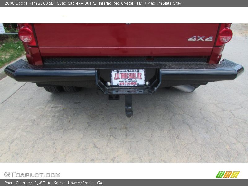 Inferno Red Crystal Pearl / Medium Slate Gray 2008 Dodge Ram 3500 SLT Quad Cab 4x4 Dually