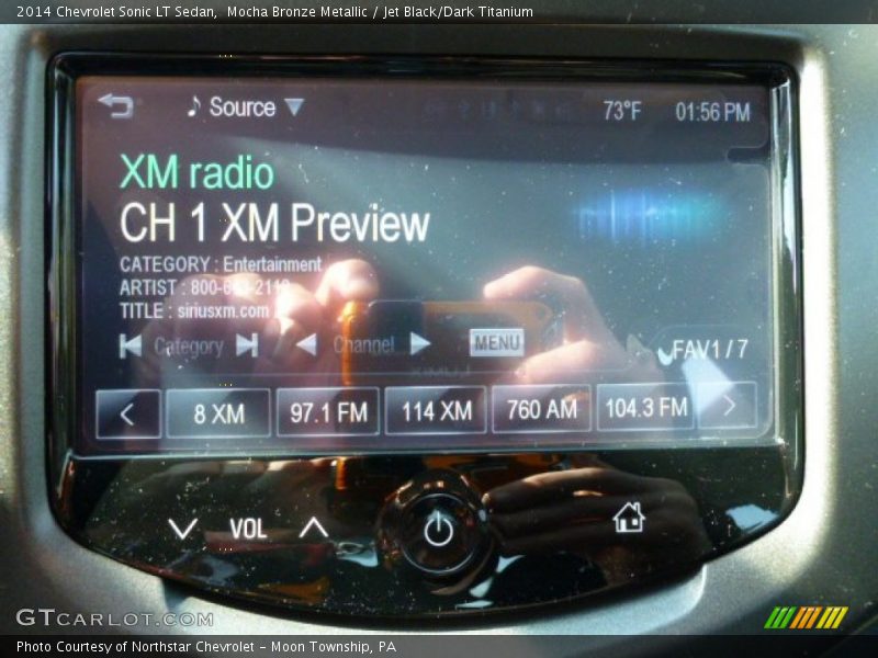 Mocha Bronze Metallic / Jet Black/Dark Titanium 2014 Chevrolet Sonic LT Sedan