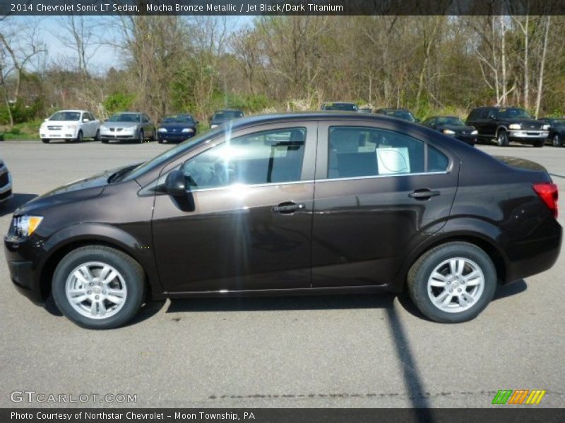 Mocha Bronze Metallic / Jet Black/Dark Titanium 2014 Chevrolet Sonic LT Sedan