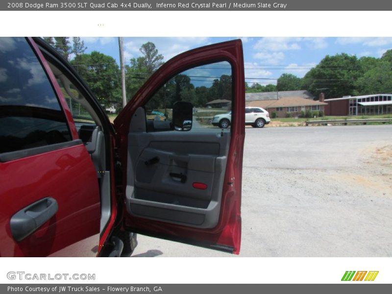 Inferno Red Crystal Pearl / Medium Slate Gray 2008 Dodge Ram 3500 SLT Quad Cab 4x4 Dually