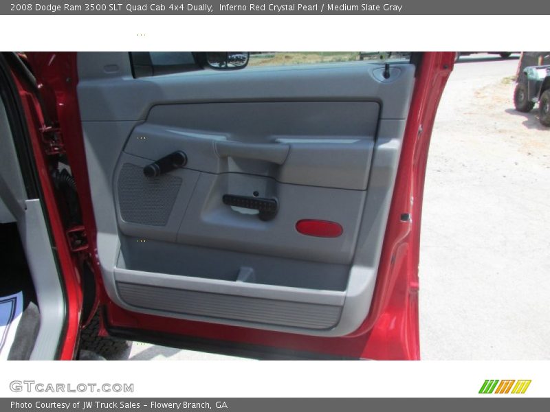 Inferno Red Crystal Pearl / Medium Slate Gray 2008 Dodge Ram 3500 SLT Quad Cab 4x4 Dually