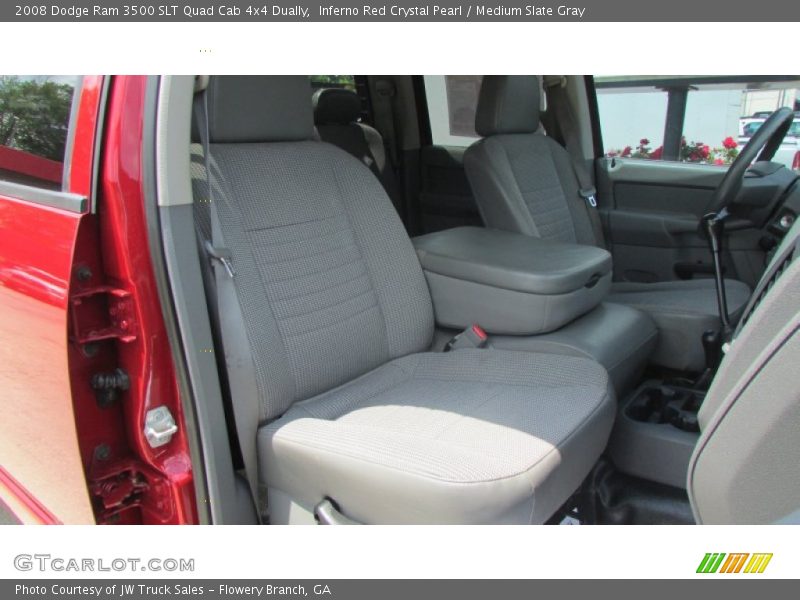 Inferno Red Crystal Pearl / Medium Slate Gray 2008 Dodge Ram 3500 SLT Quad Cab 4x4 Dually