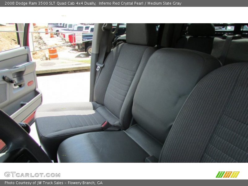 Inferno Red Crystal Pearl / Medium Slate Gray 2008 Dodge Ram 3500 SLT Quad Cab 4x4 Dually
