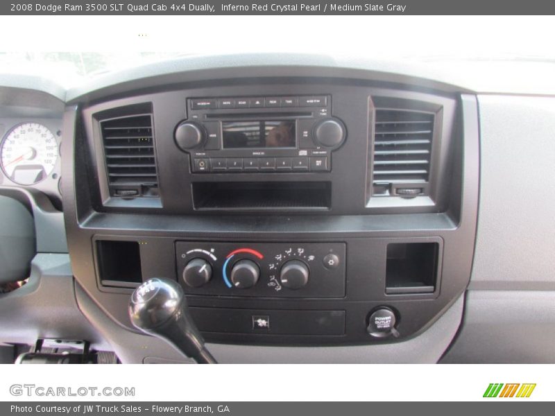 Inferno Red Crystal Pearl / Medium Slate Gray 2008 Dodge Ram 3500 SLT Quad Cab 4x4 Dually