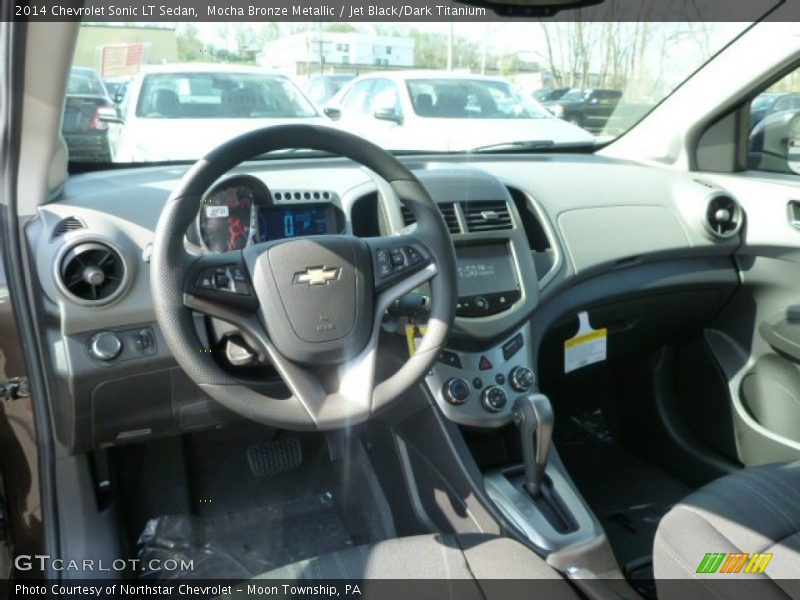 Mocha Bronze Metallic / Jet Black/Dark Titanium 2014 Chevrolet Sonic LT Sedan