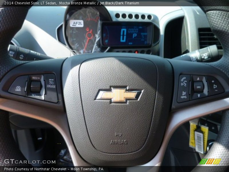 Mocha Bronze Metallic / Jet Black/Dark Titanium 2014 Chevrolet Sonic LT Sedan