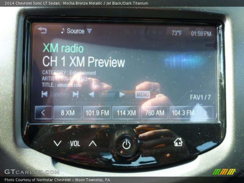 Mocha Bronze Metallic / Jet Black/Dark Titanium 2014 Chevrolet Sonic LT Sedan