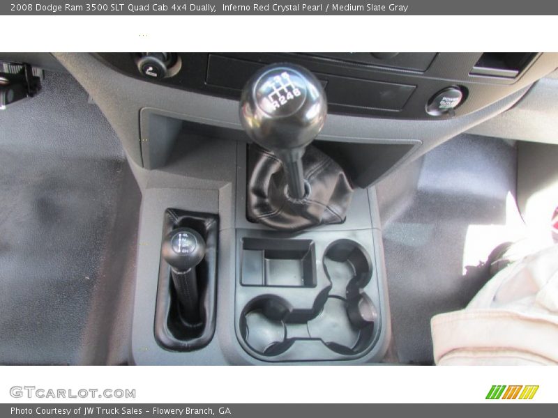 Inferno Red Crystal Pearl / Medium Slate Gray 2008 Dodge Ram 3500 SLT Quad Cab 4x4 Dually