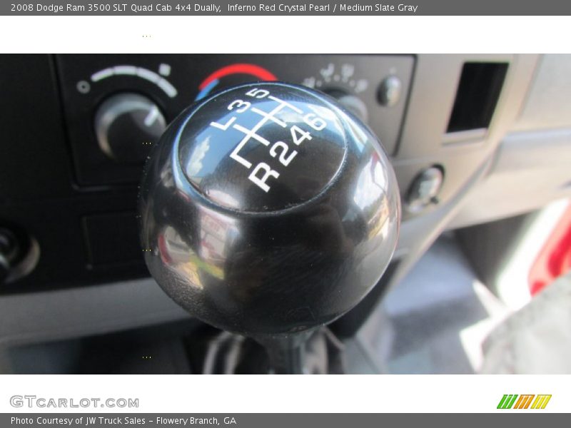 Inferno Red Crystal Pearl / Medium Slate Gray 2008 Dodge Ram 3500 SLT Quad Cab 4x4 Dually