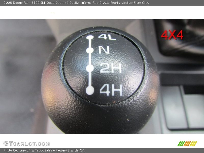 Inferno Red Crystal Pearl / Medium Slate Gray 2008 Dodge Ram 3500 SLT Quad Cab 4x4 Dually