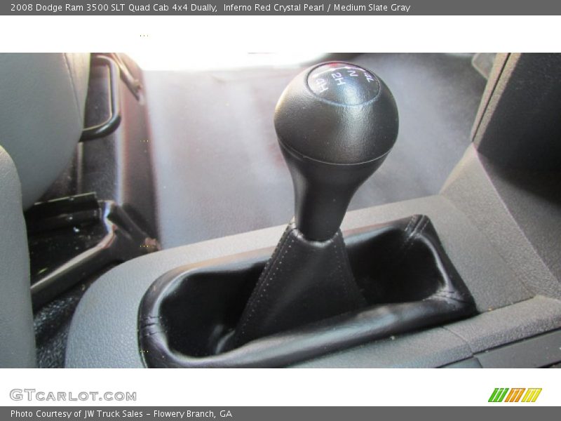 Inferno Red Crystal Pearl / Medium Slate Gray 2008 Dodge Ram 3500 SLT Quad Cab 4x4 Dually