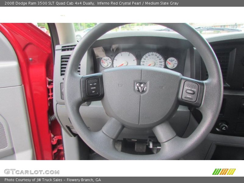 Inferno Red Crystal Pearl / Medium Slate Gray 2008 Dodge Ram 3500 SLT Quad Cab 4x4 Dually