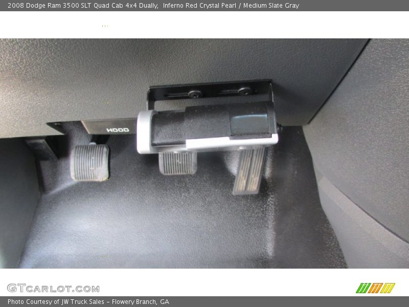 Inferno Red Crystal Pearl / Medium Slate Gray 2008 Dodge Ram 3500 SLT Quad Cab 4x4 Dually
