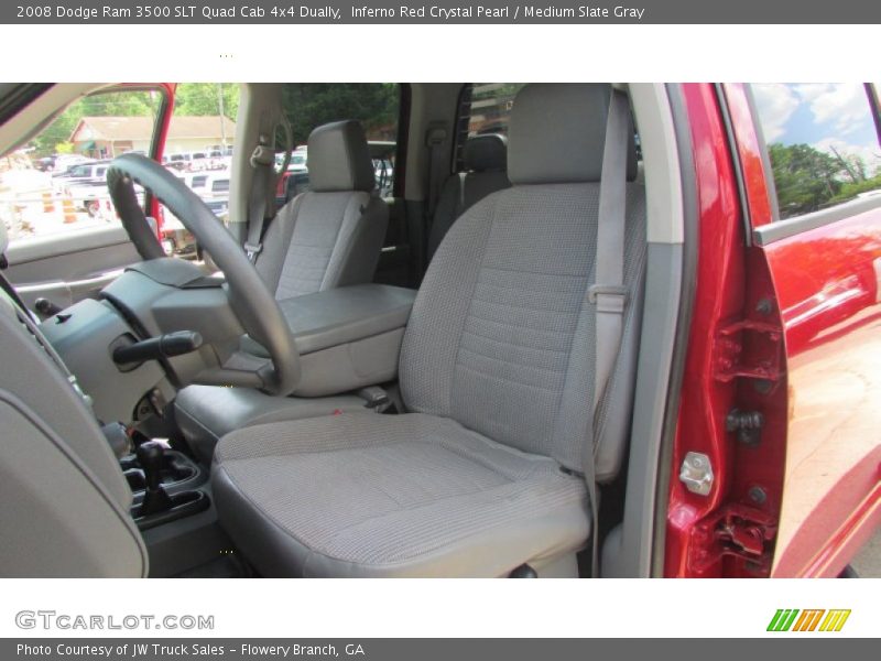 Inferno Red Crystal Pearl / Medium Slate Gray 2008 Dodge Ram 3500 SLT Quad Cab 4x4 Dually