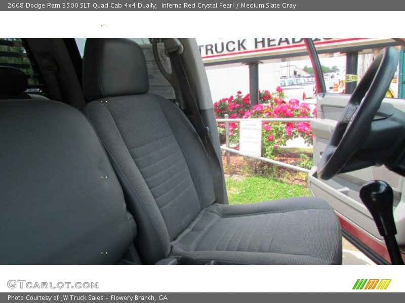 Inferno Red Crystal Pearl / Medium Slate Gray 2008 Dodge Ram 3500 SLT Quad Cab 4x4 Dually