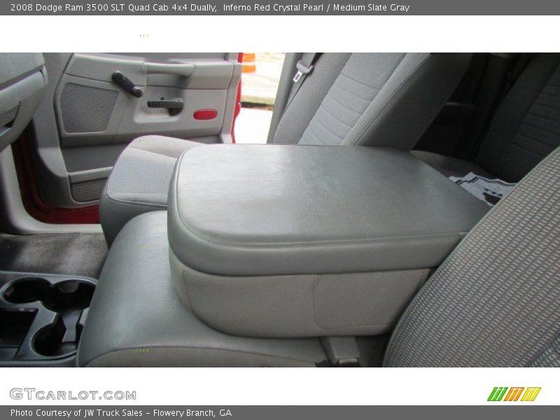 Inferno Red Crystal Pearl / Medium Slate Gray 2008 Dodge Ram 3500 SLT Quad Cab 4x4 Dually