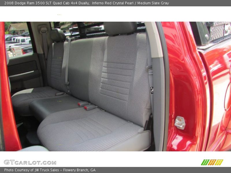 Inferno Red Crystal Pearl / Medium Slate Gray 2008 Dodge Ram 3500 SLT Quad Cab 4x4 Dually