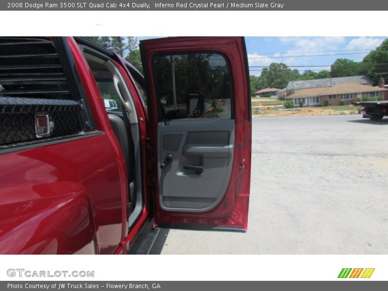 Inferno Red Crystal Pearl / Medium Slate Gray 2008 Dodge Ram 3500 SLT Quad Cab 4x4 Dually