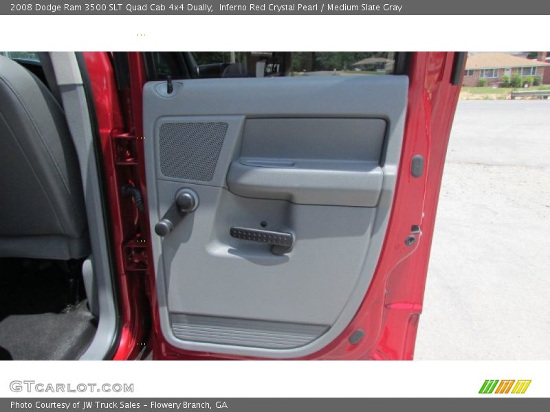 Inferno Red Crystal Pearl / Medium Slate Gray 2008 Dodge Ram 3500 SLT Quad Cab 4x4 Dually