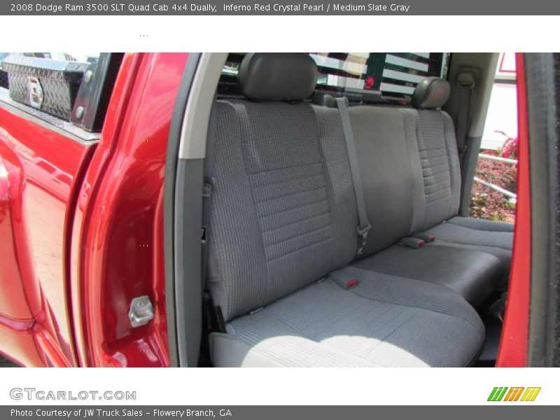 Inferno Red Crystal Pearl / Medium Slate Gray 2008 Dodge Ram 3500 SLT Quad Cab 4x4 Dually