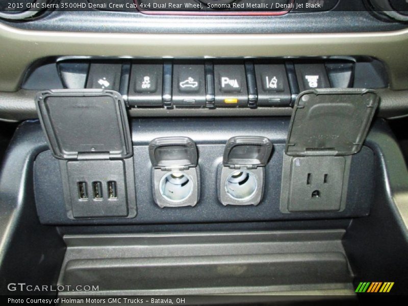 Sonoma Red Metallic / Denali Jet Black 2015 GMC Sierra 3500HD Denali Crew Cab 4x4 Dual Rear Wheel