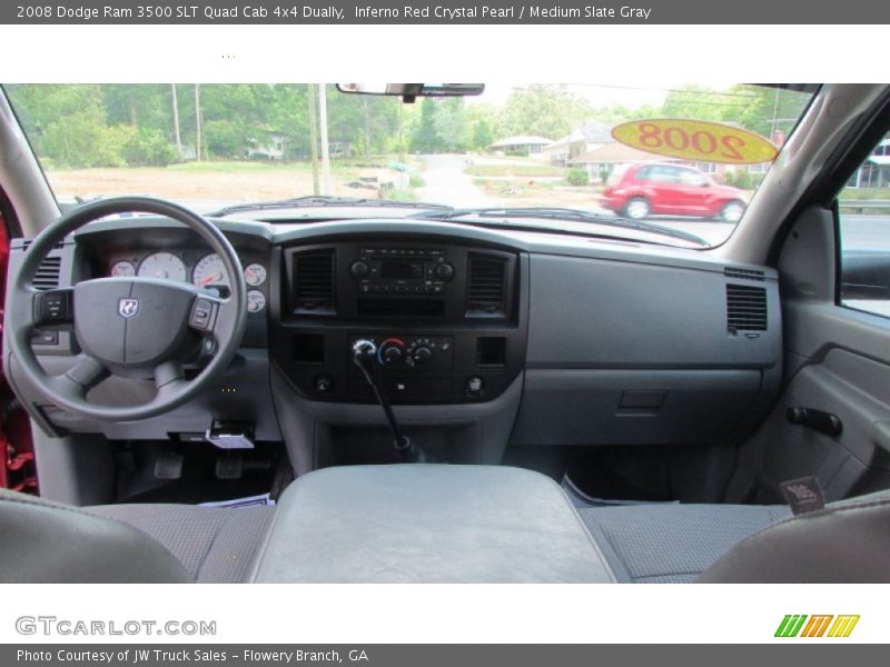 Inferno Red Crystal Pearl / Medium Slate Gray 2008 Dodge Ram 3500 SLT Quad Cab 4x4 Dually