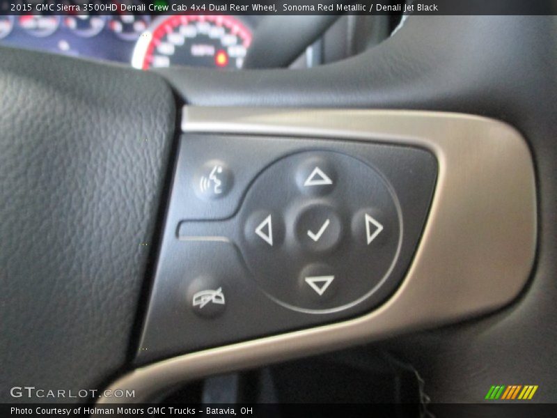 Sonoma Red Metallic / Denali Jet Black 2015 GMC Sierra 3500HD Denali Crew Cab 4x4 Dual Rear Wheel