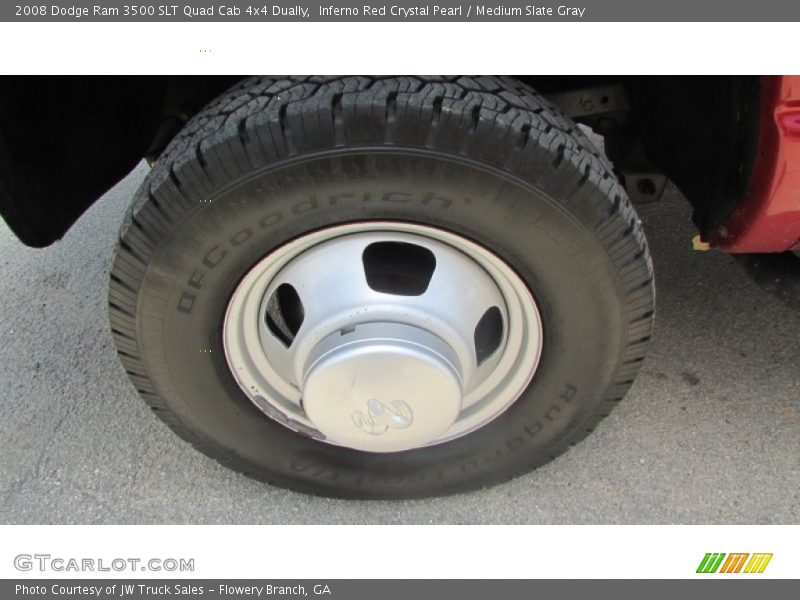 Inferno Red Crystal Pearl / Medium Slate Gray 2008 Dodge Ram 3500 SLT Quad Cab 4x4 Dually