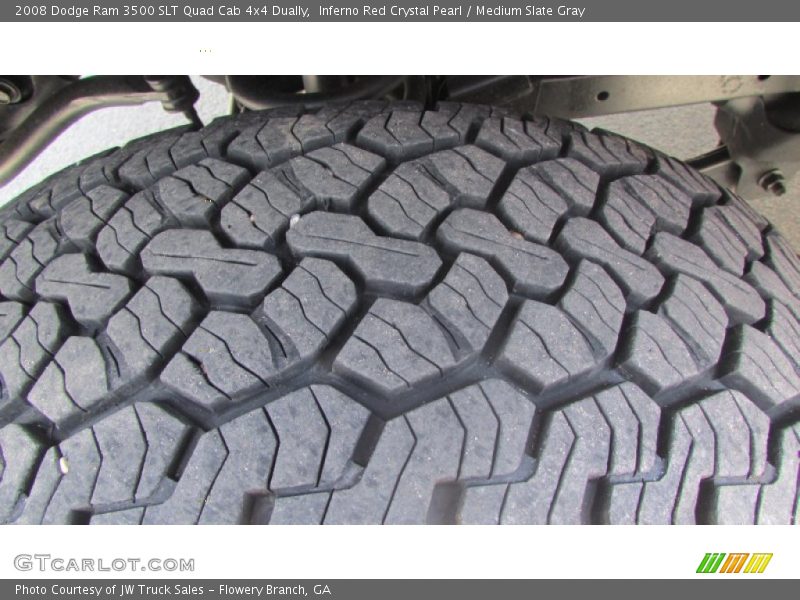 Inferno Red Crystal Pearl / Medium Slate Gray 2008 Dodge Ram 3500 SLT Quad Cab 4x4 Dually