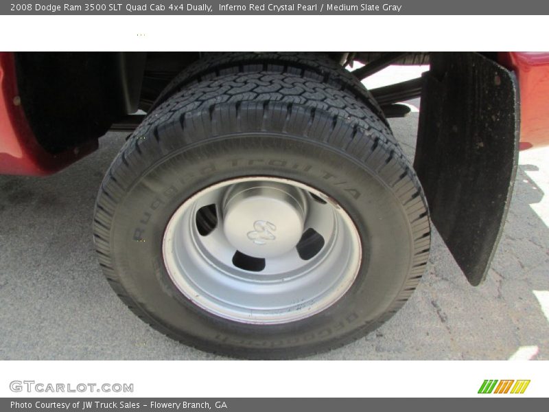 Inferno Red Crystal Pearl / Medium Slate Gray 2008 Dodge Ram 3500 SLT Quad Cab 4x4 Dually