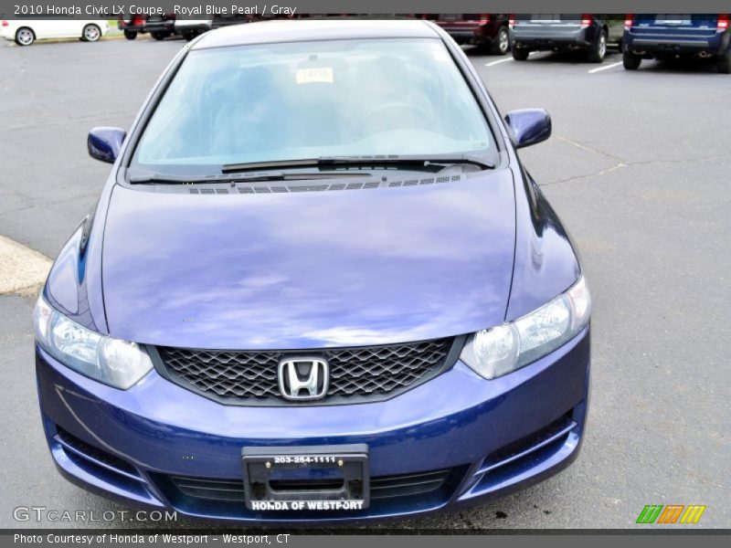 Royal Blue Pearl / Gray 2010 Honda Civic LX Coupe