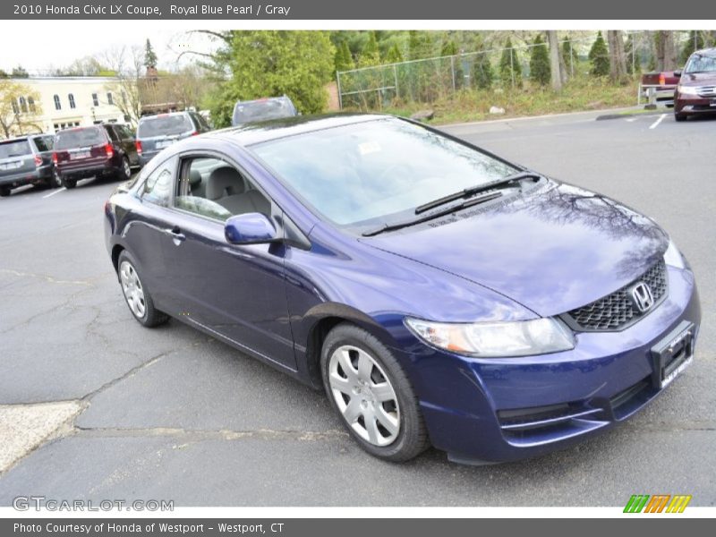 Royal Blue Pearl / Gray 2010 Honda Civic LX Coupe