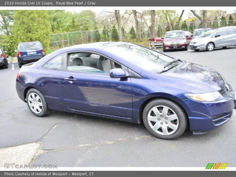 Royal Blue Pearl / Gray 2010 Honda Civic LX Coupe