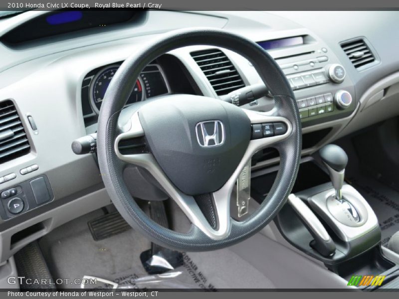 Royal Blue Pearl / Gray 2010 Honda Civic LX Coupe