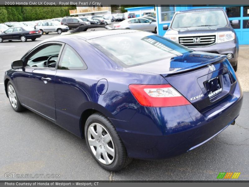 Royal Blue Pearl / Gray 2010 Honda Civic LX Coupe