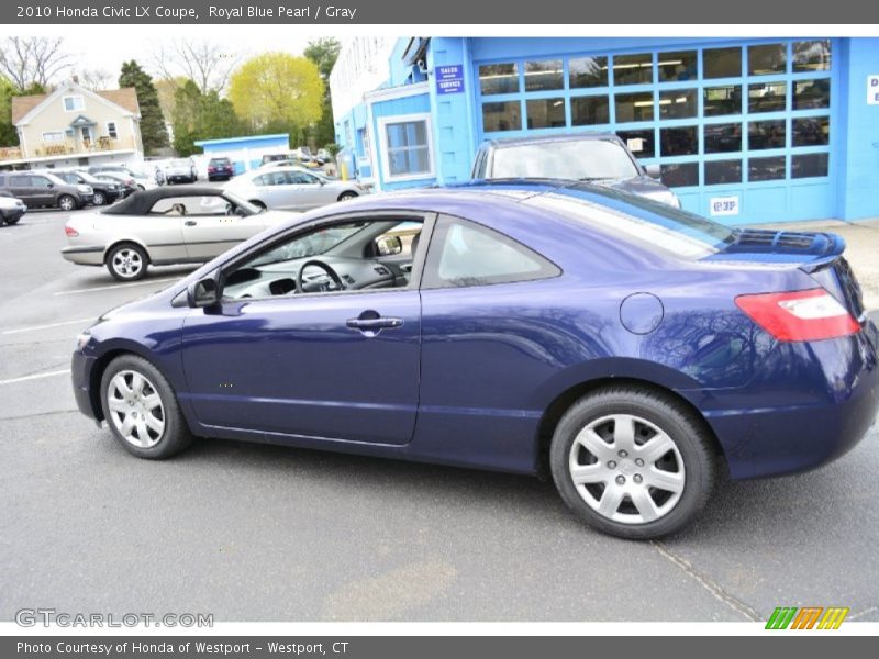 Royal Blue Pearl / Gray 2010 Honda Civic LX Coupe