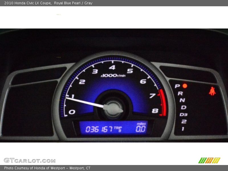 Royal Blue Pearl / Gray 2010 Honda Civic LX Coupe