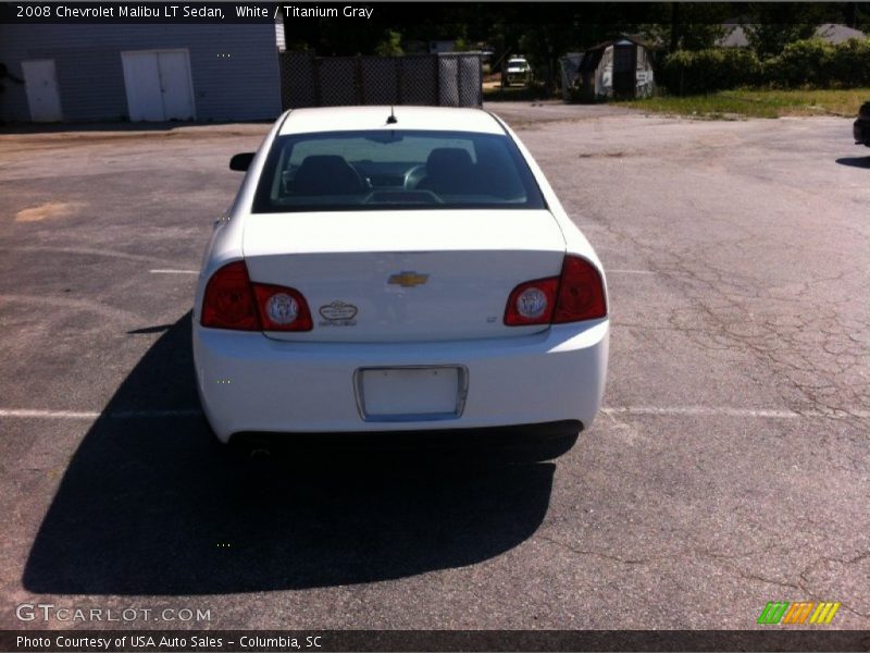 White / Titanium Gray 2008 Chevrolet Malibu LT Sedan