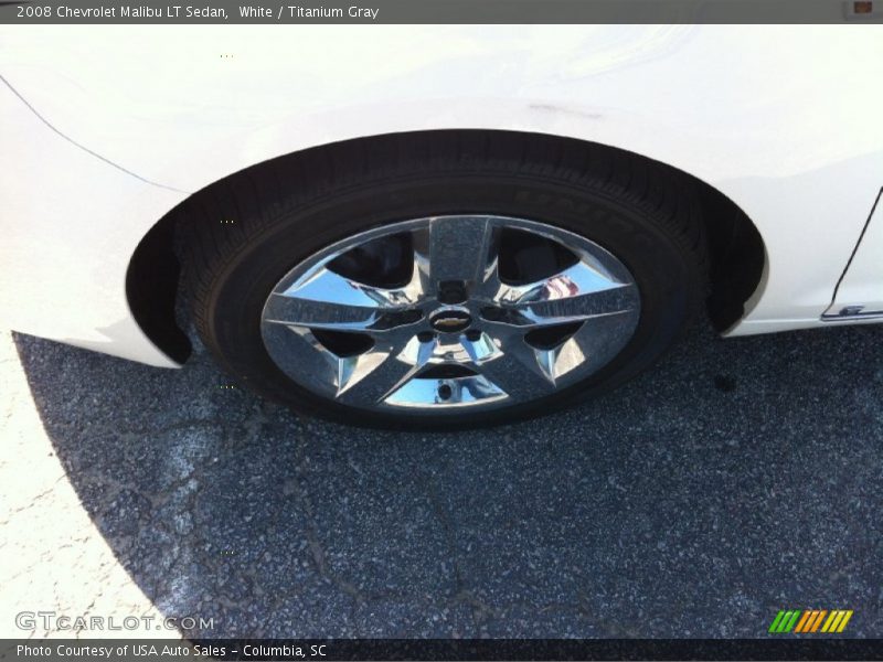 White / Titanium Gray 2008 Chevrolet Malibu LT Sedan