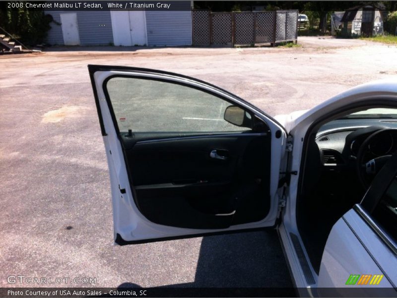 White / Titanium Gray 2008 Chevrolet Malibu LT Sedan