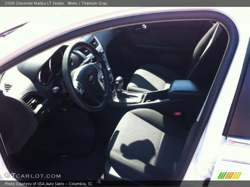 White / Titanium Gray 2008 Chevrolet Malibu LT Sedan