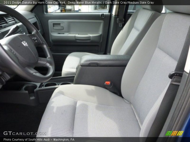 Deep Water Blue Metallic / Dark Slate Gray/Medium Slate Gray 2011 Dodge Dakota Big Horn Crew Cab 4x4