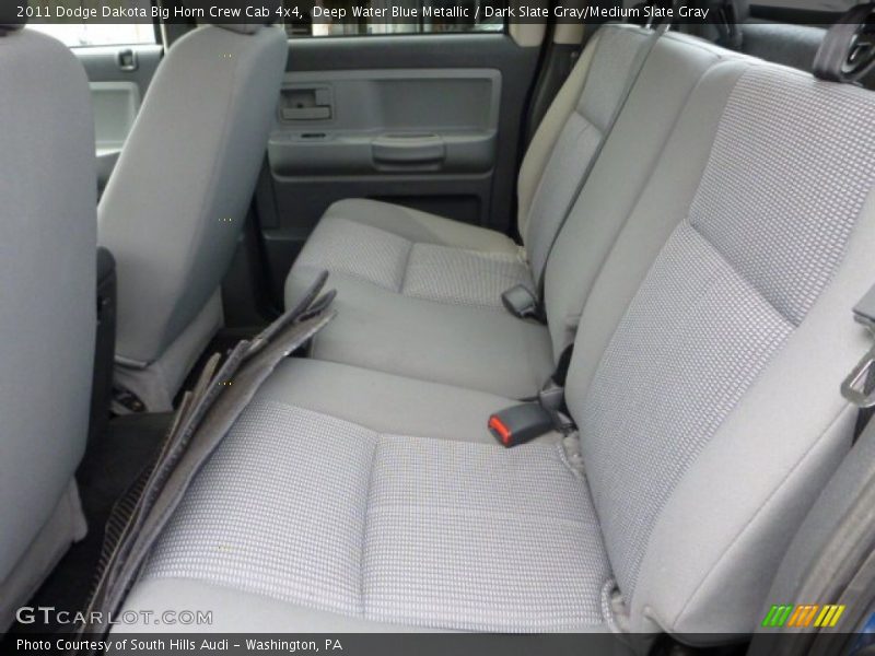Deep Water Blue Metallic / Dark Slate Gray/Medium Slate Gray 2011 Dodge Dakota Big Horn Crew Cab 4x4