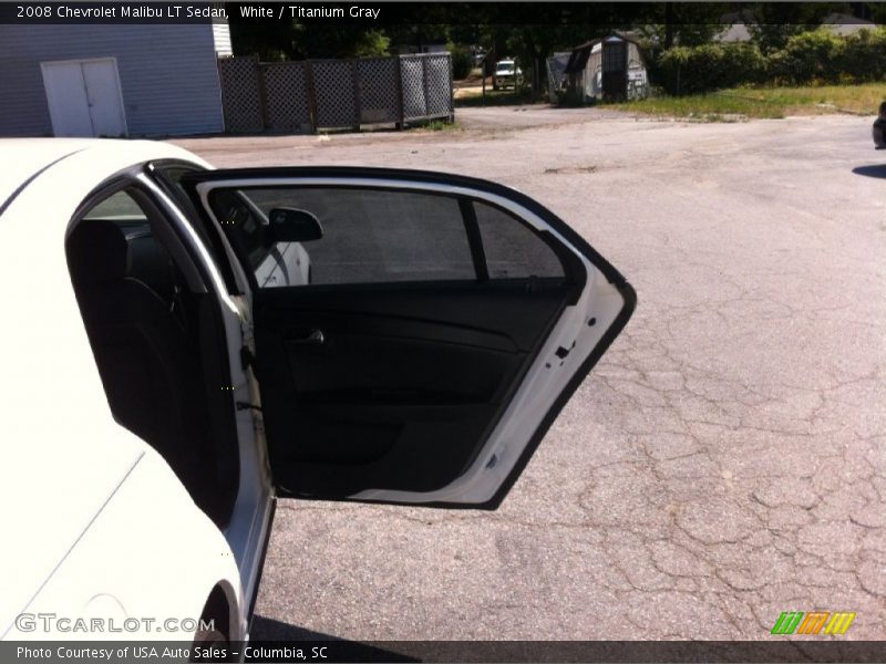 White / Titanium Gray 2008 Chevrolet Malibu LT Sedan